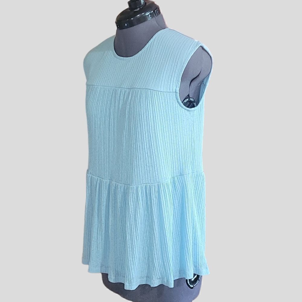 Juicy Couture NWOT tiered seafoam lined dainty blouse size Small